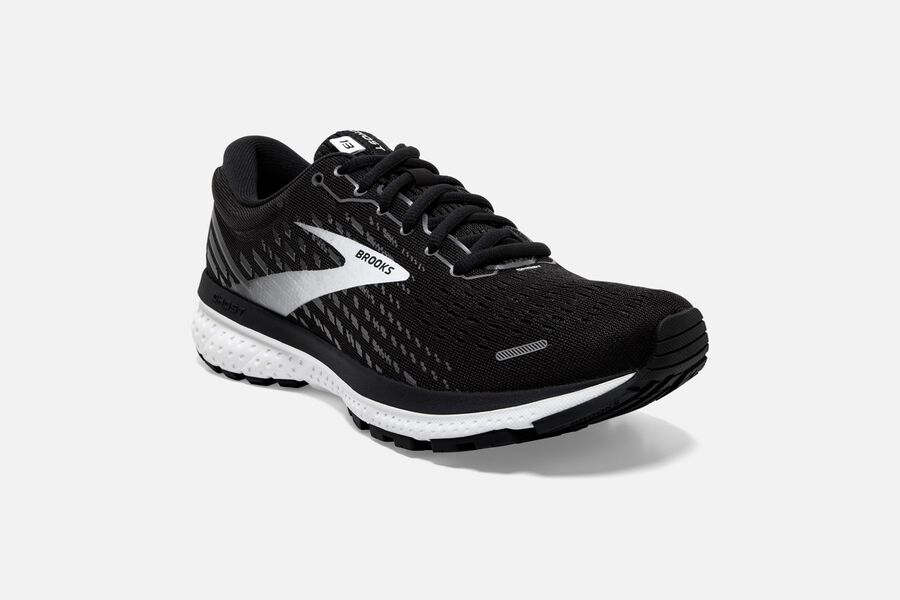 Brooks Ghost 13 Road Running Shoes - Womens - Black/White - YD5729384